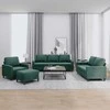 Sofa Sofos komplektas su pagalvėlėmis, 4 dalių, žalias, aksomas