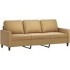 Sofa Sofos komplektas su pagalvėlėmis, 4 dalių, rudas, aksomas