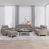 Sofa Sofos komplektas su pagalvėlėmis, 4 dalių, taupe, audinys