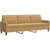 Sofa Sofos komplektas su pagalvėlėmis, 4 dalių, rudas, aksomas