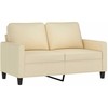 Sofa Sofos komplektas su pagalvėlėmis, 4 dalių, kreminis, audinys