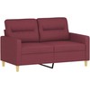 Sofa Sofos komplektas su pagalvėlėmis, 4 dalių, vyno, audinys
