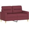 Sofa Sofos komplektas su pagalvėlėmis, 4 dalių, vyno, audinys