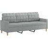 Sofa Sofos komplektas su pagalvėlėmis, 4 dalių, pilkas, audinys