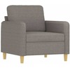 Sofa Sofos komplektas su pagalvėlėmis, 4 dalių, taupe, audinys