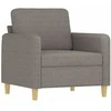 Sofa Sofos komplektas su pagalvėlėmis, 4 dalių, taupe, audinys