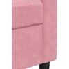 Sofa Sofos komplektas su pagalvėlėmis, 4 dalių, rožinis, aksomas