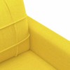 Sofa Sofos komplektas su pagalvėlėmis, 4 dalių, geltonas, audinys