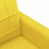 Sofa Sofos komplektas su pagalvėlėmis, 4 dalių, geltonas, audinys