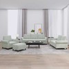 Sofa Sofos komplektas su pagalvėlėmis, 4 dalių, pilkas, aksomas