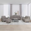 Sofa Sofos komplektas su pagalvėlėmis, 4 dalių, taupe, audinys