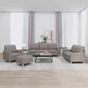 Sofa Sofos komplektas su pagalvėlėmis, 4 dalių, taupe, audinys
