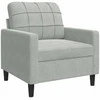 Sofa Sofos komplektas su pagalvėlėmis, 4 dalių, pilkas, aksomas