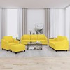 Sofa Sofos komplektas su pagalvėlėmis, 4 dalių, geltonas, audinys