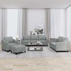 Sofa Sofos komplektas su pagalvėlėmis, 4 dalių, pilkas, audinys