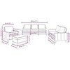 Sofa Sofos komplektas su pagalvėlėmis, 4 dalių, taupe, audinys