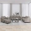 Sofa Sofos komplektas su pagalvėlėmis, 4 dalių, taupe, audinys