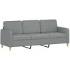 Sofa Sofos komplektas su pagalvėlėmis, 4 dalių, pilkas, audinys