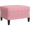 Sofa Sofos komplektas su pagalvėlėmis, 4 dalių, rožinis, aksomas