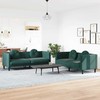 Sofa Sofos komplektas su pagalvėmis, 2 dalių, žalias, aksomas