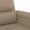 Sofa Sofos komplektas su pagalvėmis, 2 dalių, kapučino, dirbtinė oda