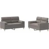 Sofa Sofos komplektas su pagalvėmis, 2 dalių, taupe, audinys