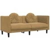 Sofa Sofos komplektas su pagalvėmis, 2 dalių, rudas, aksomas