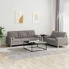 Sofa Sofos komplektas su pagalvėmis, 2 dalių, taupe, audinys