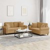 Sofa Sofos komplektas su pagalvėmis, 2 dalių, rudas, aksomas