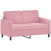 Sofa Sofos komplektas su pagalvėmis, 2 dalių, rožinis, aksomas