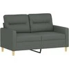 Sofa Sofos komplektas su pagalvėmis, 2 dalių, pilkas, audinys