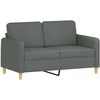 Sofa Sofos komplektas su pagalvėmis, 2 dalių, pilkas, audinys