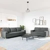 Sofa Sofos komplektas su pagalvėmis, 2 dalių, pilkas, audinys