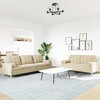 Sofa Sofos komplektas su pagalvėmis, 2 dalių, kreminis, audinys