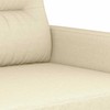 Sofa Sofos komplektas su pagalvėmis, 2 dalių, kreminis, audinys