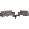 Sofa Sofos komplektas su pagalvėmis, 2 dalių, taupe, audinys
