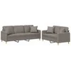 Sofa Sofos komplektas su pagalvėmis, 2 dalių, taupe, audinys