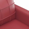 Sofa Sofos komplektas su pagalvėmis, 2 dalių, vyno, dirbtinė oda
