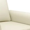 Sofa Sofos komplektas su pagalvėmis, 2 dalių, kreminis, dirbtinė oda