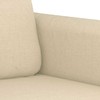 Sofa Sofos komplektas su pagalvėmis, 2 dalių, kreminis, audinys