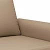 Sofa Sofos komplektas su pagalvėmis, 2 dalių, kapučino, dirbtinė oda