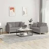 Sofa Sofos komplektas su pagalvėmis, 2 dalių, taupe, audinys
