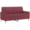 Sofa Sofos komplektas su pagalvėmis, 2 dalių, vyno, audinys