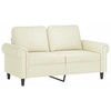 Sofa Sofos komplektas su pagalvėmis, 2 dalių, kreminis, aksomas