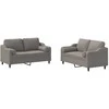 Sofa Sofos komplektas su pagalvėmis, 2 dalių, taupe, audinys