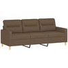 Sofa Sofos komplektas su pagalvėmis, 2 dalių, rudas, audinys