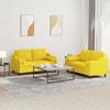 Sofa Sofos komplektas su pagalvėmis, 2 dalių, geltonas, audinys