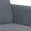 Sofa Sofos komplektas su pagalvėmis, 2 dalių, pilkas, aksomas