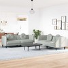 Sofa Sofos komplektas su pagalvėmis, 2 dalių, pilkas, aksomas