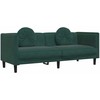 Sofa Sofos komplektas su pagalvėmis, 2 dalių, žalias, aksomas